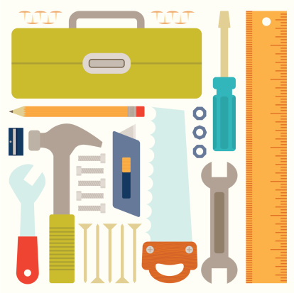 All the tools and supplies needed to do a little DIY project or to be a Mr. Fix-it around the house or neighborhood
