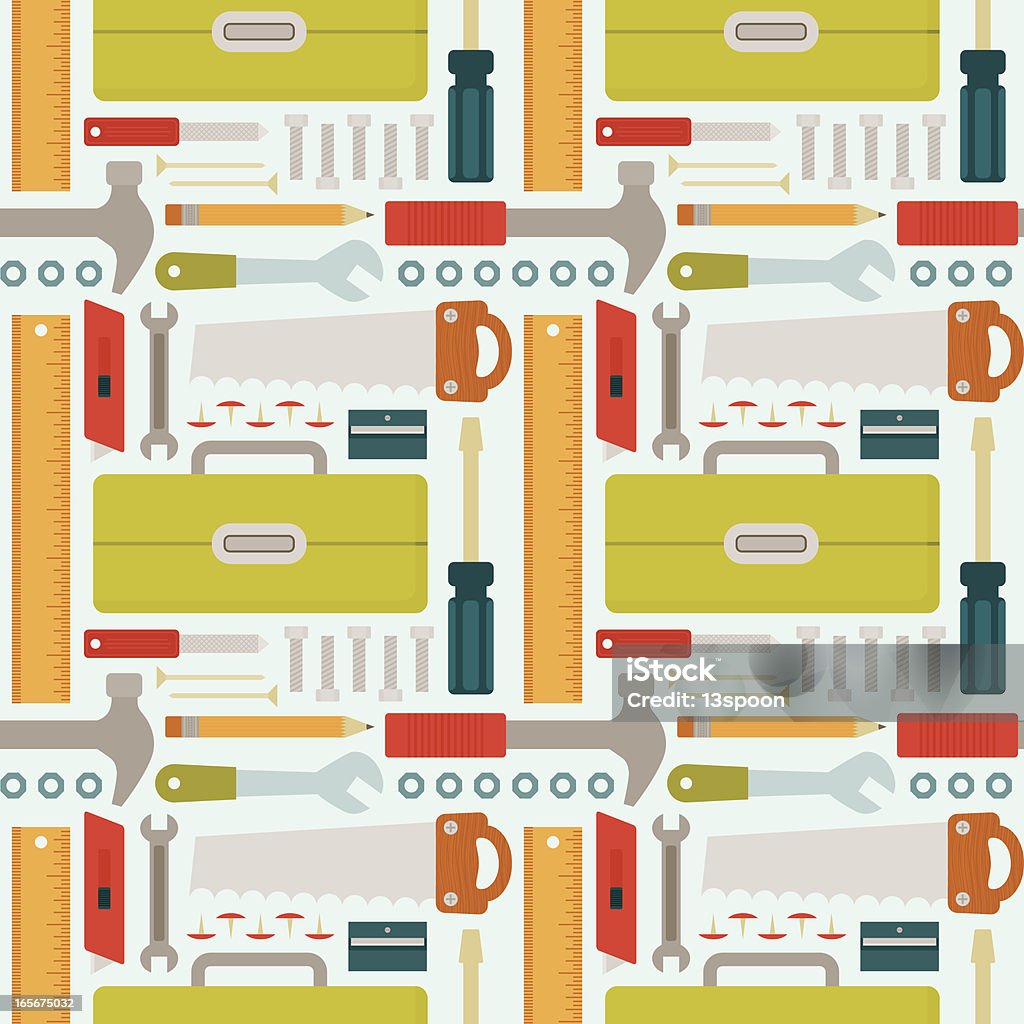 Hardware Pattern Hardware Tools Pattern Stock Illustration - Download Image Now - Hammer ...