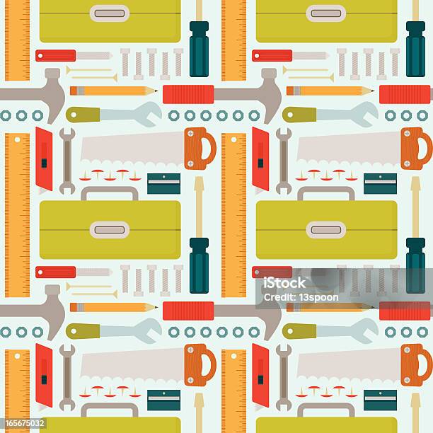 Tools Symbols Pattern Hardware Tools Pattern Stock Illustration - Download Image Now - Hammer ...
