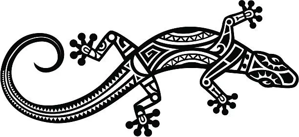 Vector illustration of Maori Lizard