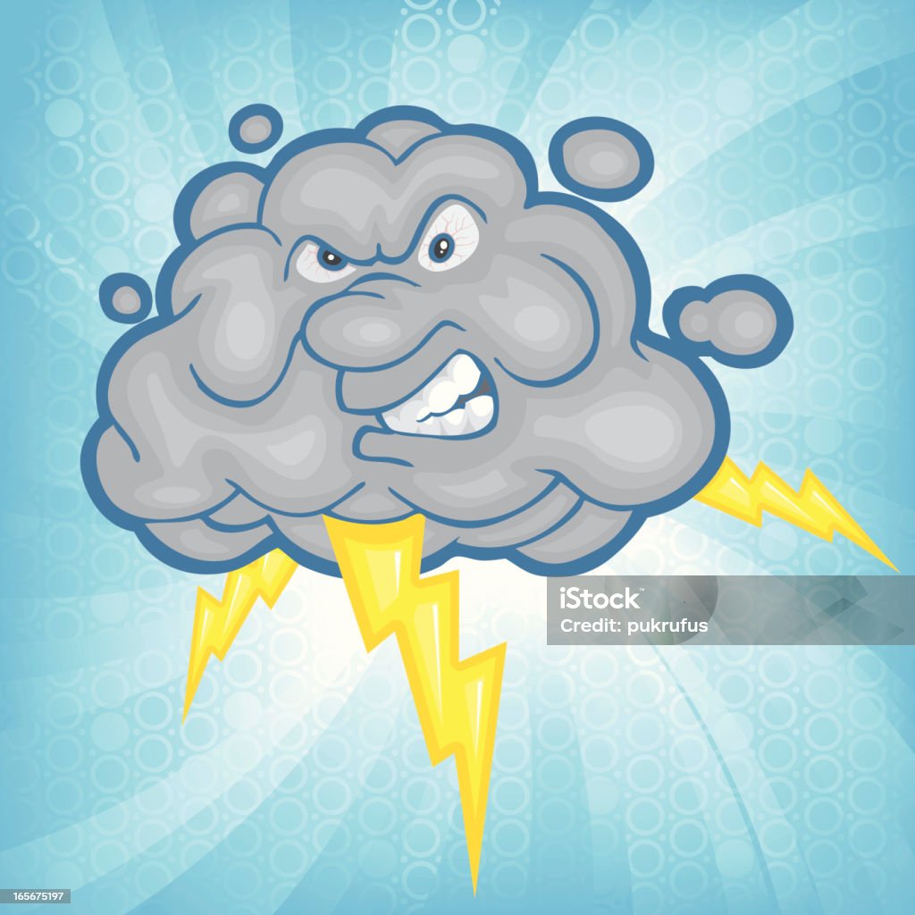 Cercle splendeur Thunder Cloud - clipart vectoriel de Cartoon libre de droits