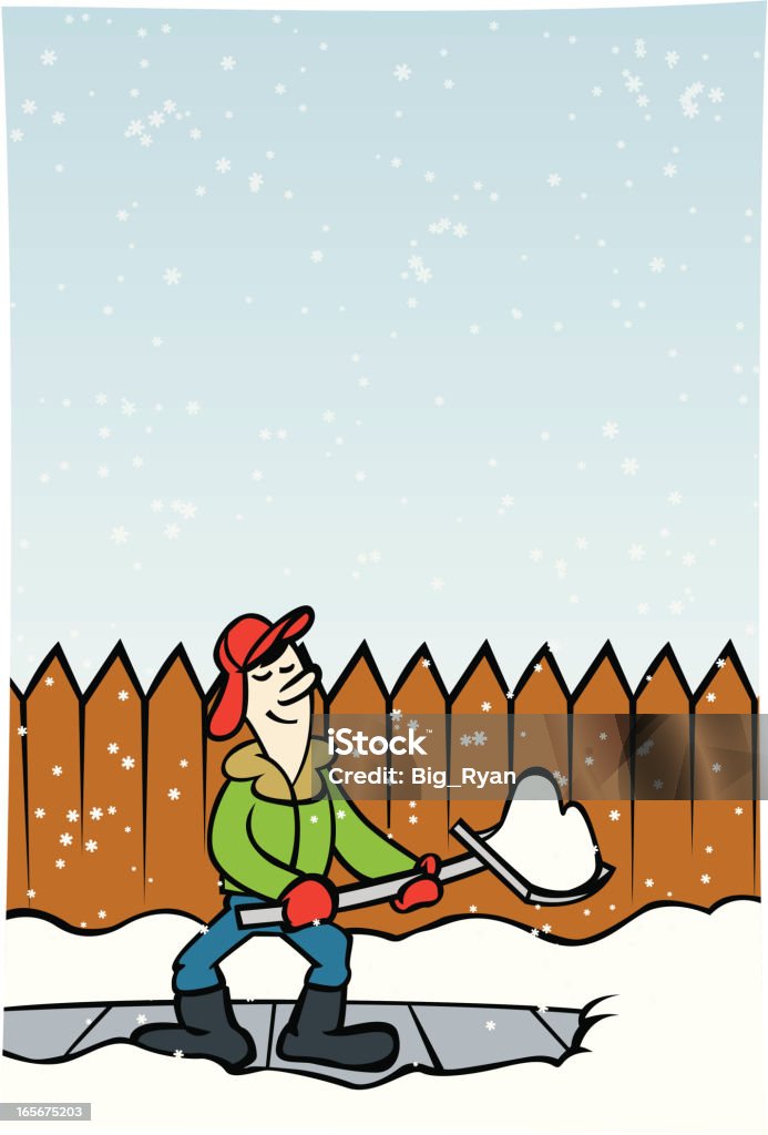 Neige d'être déblayés - clipart vectoriel de Pelle à déneiger libre de droits