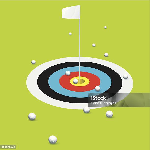 Treino De Pontaria - Arte vetorial de stock e mais imagens de Golfe - Golfe, Exatidão, Alvo