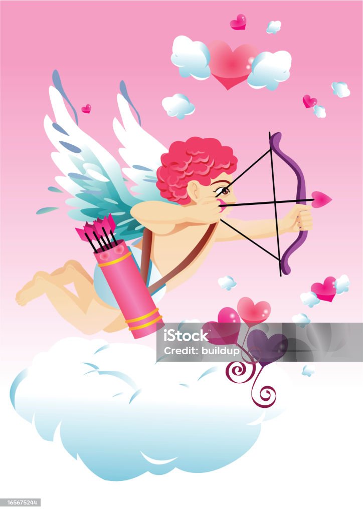 San Valentín cupido - arte vectorial de Alianza - Anillo libre de derechos