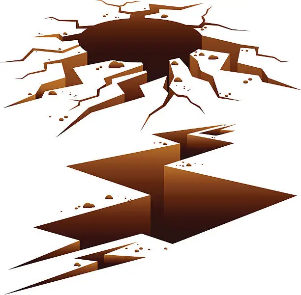 Vector illustration of Earth Cracks