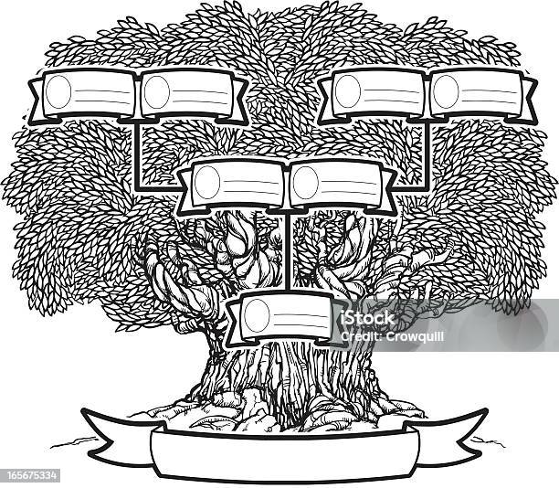 Ilustración de Inked De Árbol Familiar y más Vectores Libres de Derechos de Conceptos - Conceptos, Estilos de vida, Familia