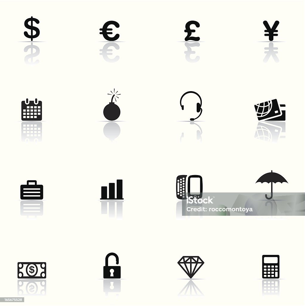 Conjunto de ícones, finanças - Vetor de Bomba royalty-free