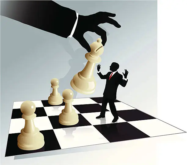 Vector illustration of Business Chess