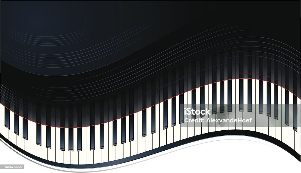 Teclas del Piano - arte vectorial de Tecla de piano libre de derechos