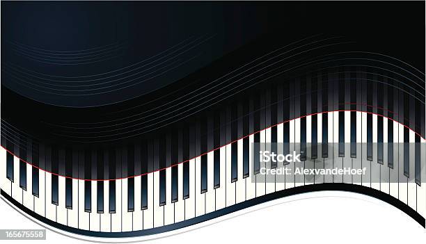 Ilustración de Teclas Del Piano y más Vectores Libres de Derechos de Tecla de piano - Tecla de piano, Arte cultura y espectáculos, Azul