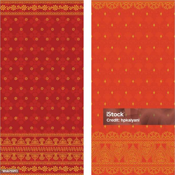 Notamment Pour Ses Soieries Saris Vecteurs libres de droits et plus d'images vectorielles de Culture indienne d'Inde - Culture indienne d'Inde, Motif, Sari