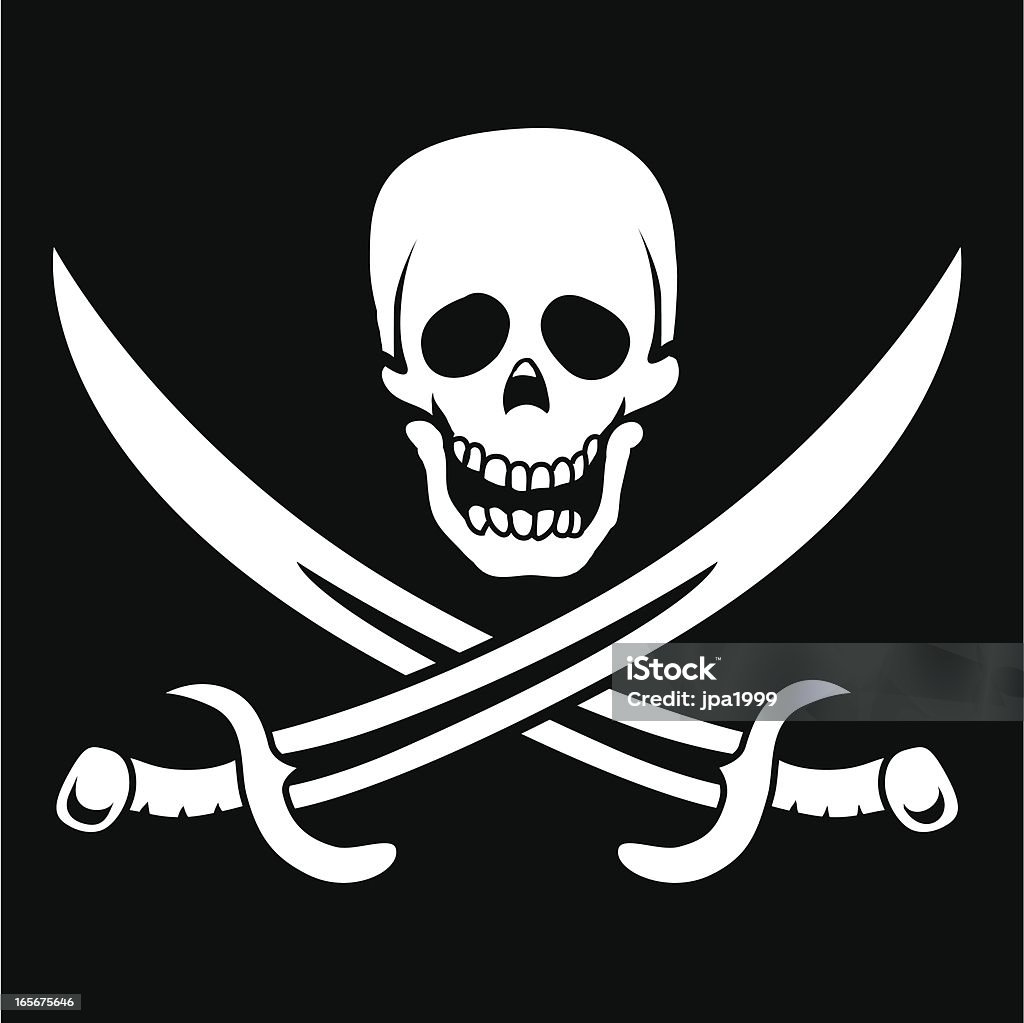 Ilustración de Bandera Pirata y más Vectores Libres de Derechos de