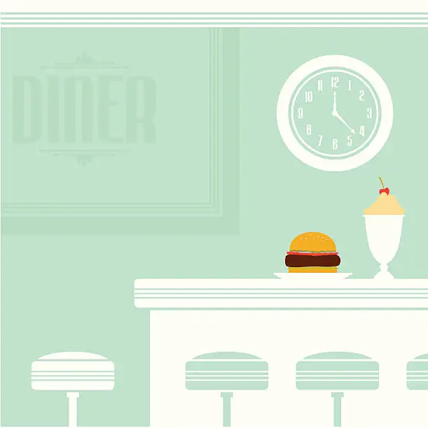 Vector illustration of Retro Diner