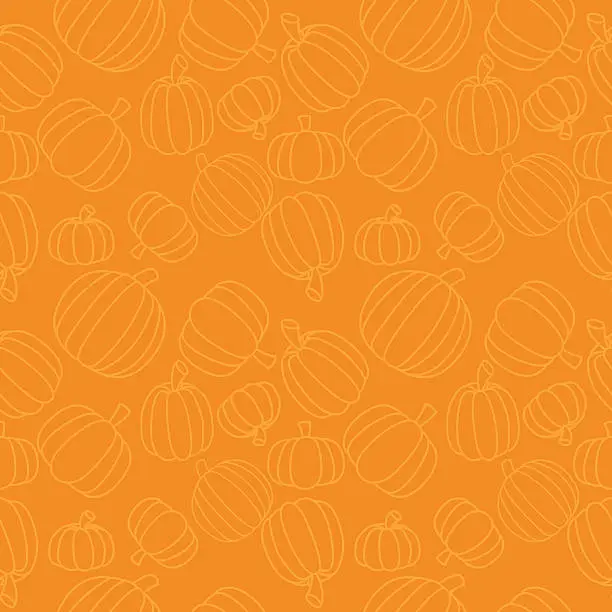 Vector illustration of Seamless Pumpkins