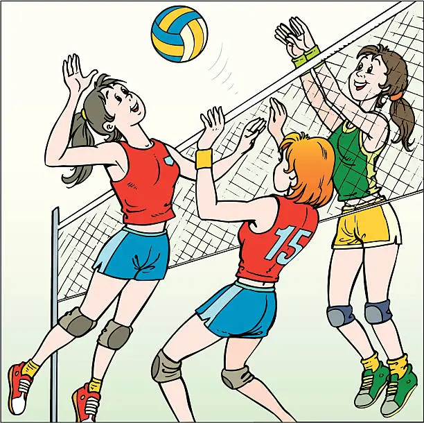 Vector illustration of Volleyball