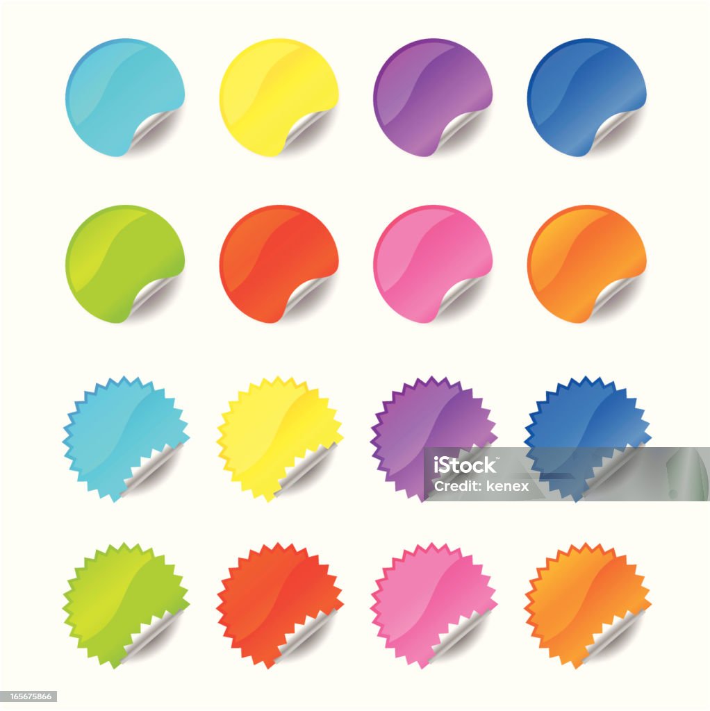 Shiny Sticker Vector Shiny Stickers Stock Illustration - Download Image Now - Adhesive Note ...