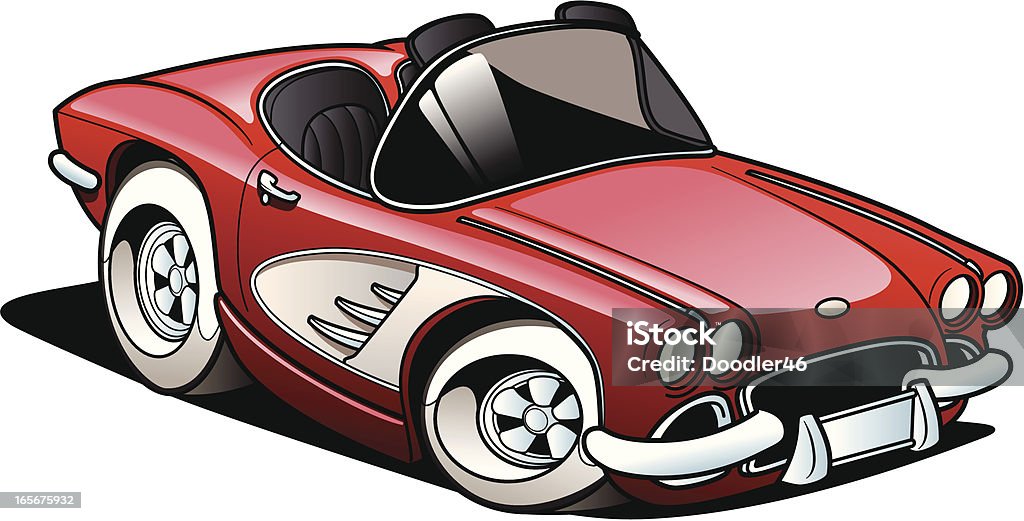 Classic Sports car Classic sports car created in Adobe Illustrator Hot Rod Car stock vector