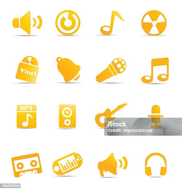 Music And Audio Icons Stock Illustration - Download Image Now - Arts Culture and Entertainment, Audio Cassette, Audio Equipment