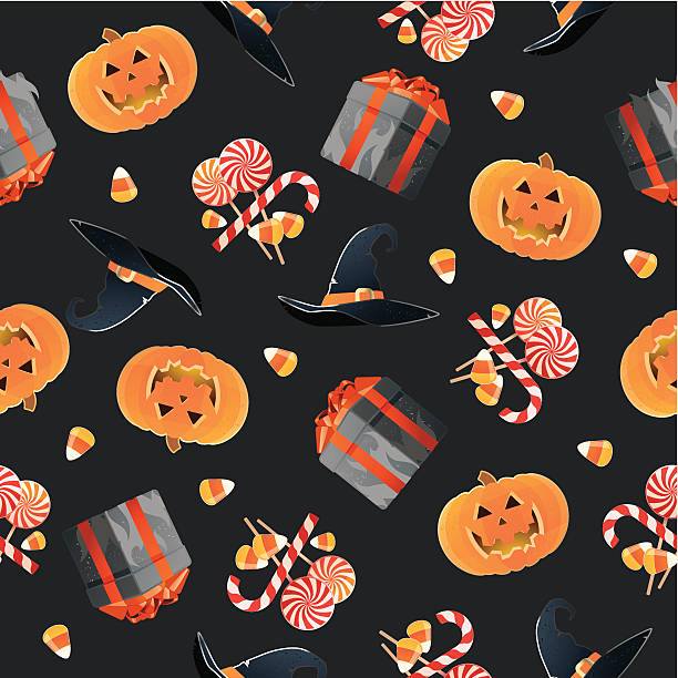 Halloween muddle (Background 1) vector art illustration