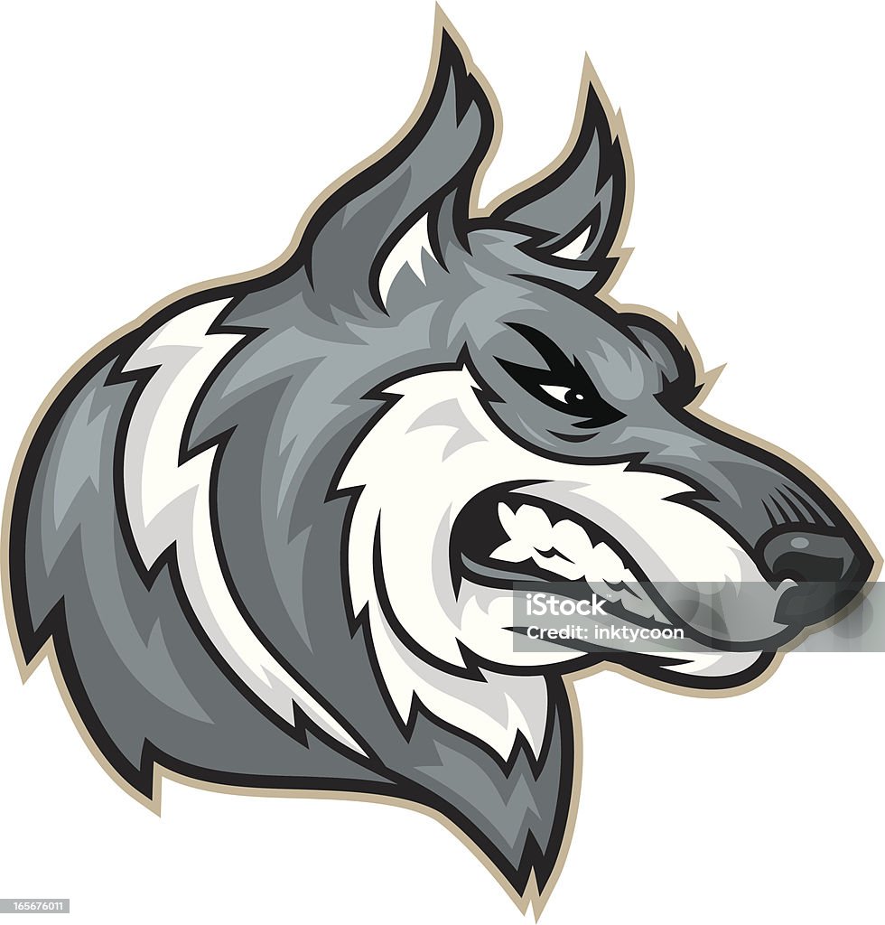 Husky / Wolf This confident Husky head mascot is an aggressive version of an old favorite. This file also comes with a BLACK AND WHITE zip file. Animal stock vector