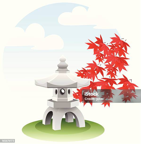 Vetores de Pagode e mais imagens de Cultura Japonesa - Cultura Japonesa, Céu - Fenômeno natural, Folha
