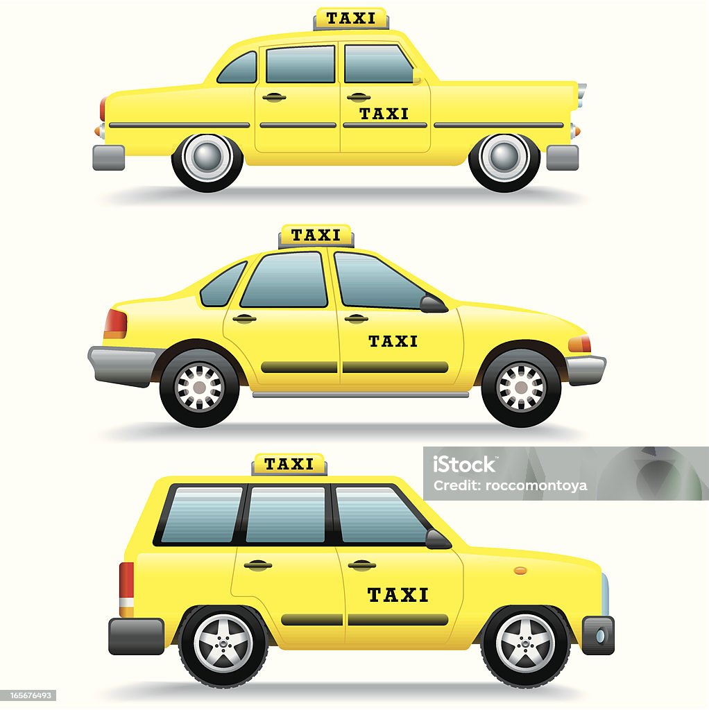 Ensemble d'icônes de voitures, Taxi - clipart vectoriel de Jouet libre de droits