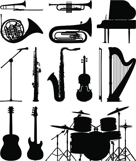 illustrations, cliparts, dessins animés et icônes de instruments - bass