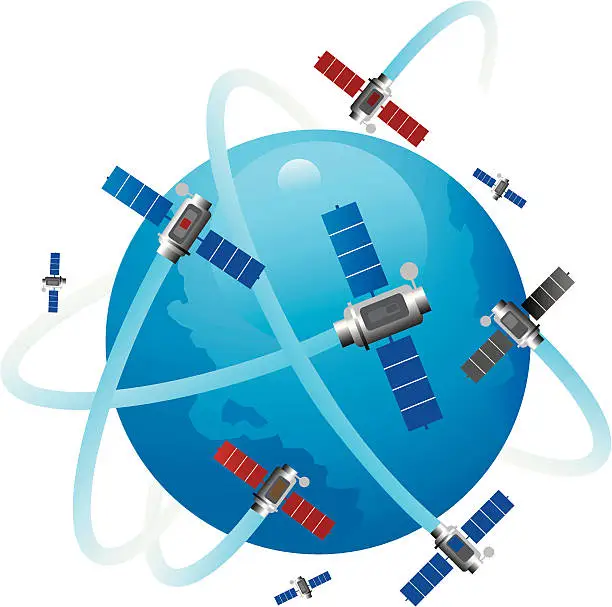Vector illustration of Satellites