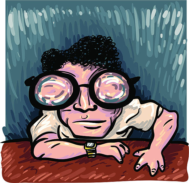 Glasses Tough-guy vector art illustration