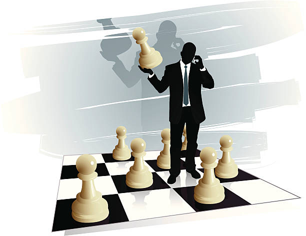 ilustrações, clipart, desenhos animados e ícones de direito a estratégia - chess coordination leadership strategy