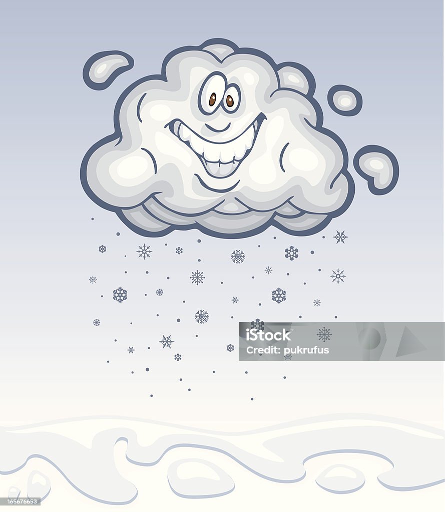 幸せな雲が、地球に落下の結晶 - イラストレーションのロイヤリティフリーベクトルアート