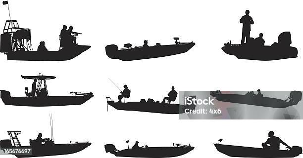 People Doing Boating Stock Illustration - Download Image Now - Nautical Vessel, Fishing, People