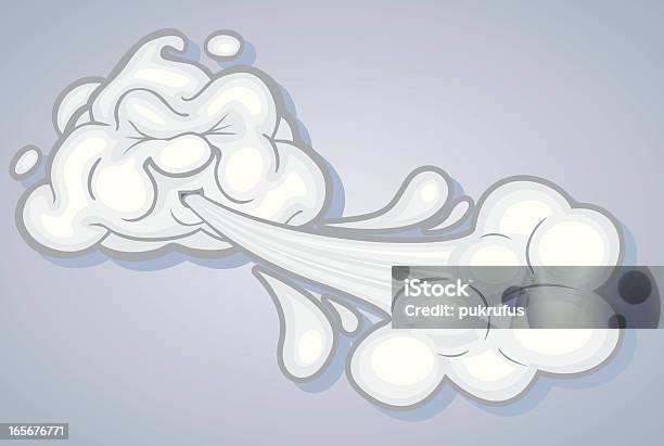 Vent Cloud Vecteurs libres de droits et plus d'images vectorielles de Blanc - Blanc, Cartoon, Ciel