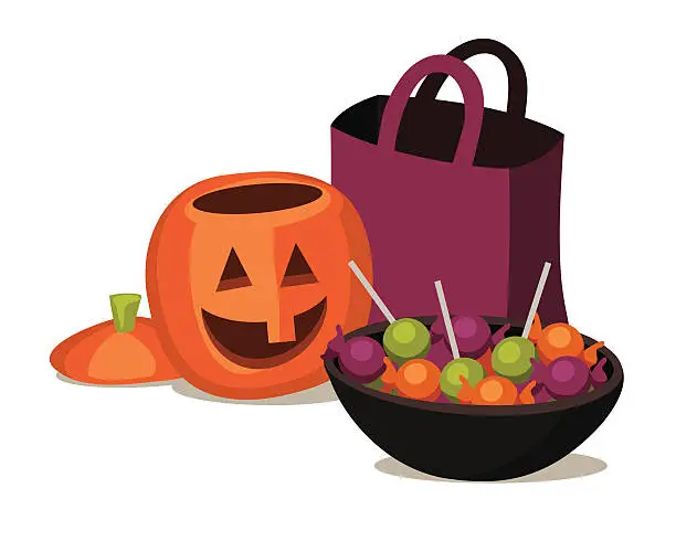 Vector illustration of Halloween Preparations