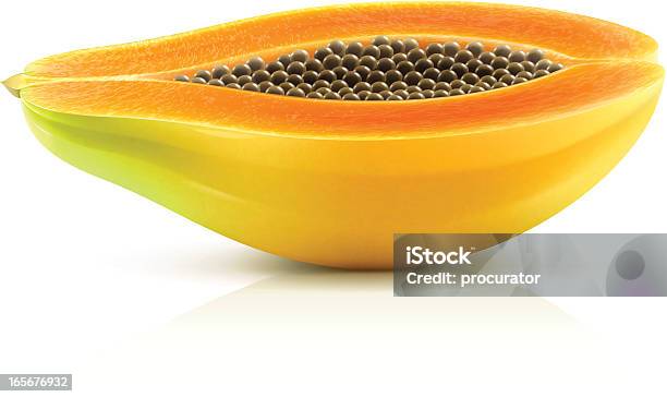 Papaya Stock Illustration - Download Image Now - Papaya, Clip Art, Close-up
