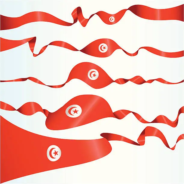 Vector illustration of Tunisian Banners