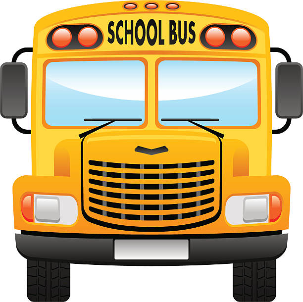 School bus vector art illustration