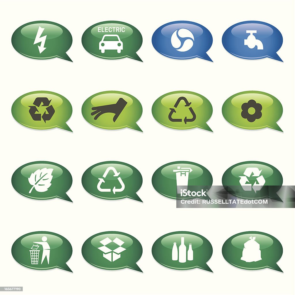 Enviro discours bulles - clipart vectoriel de Déchets libre de droits