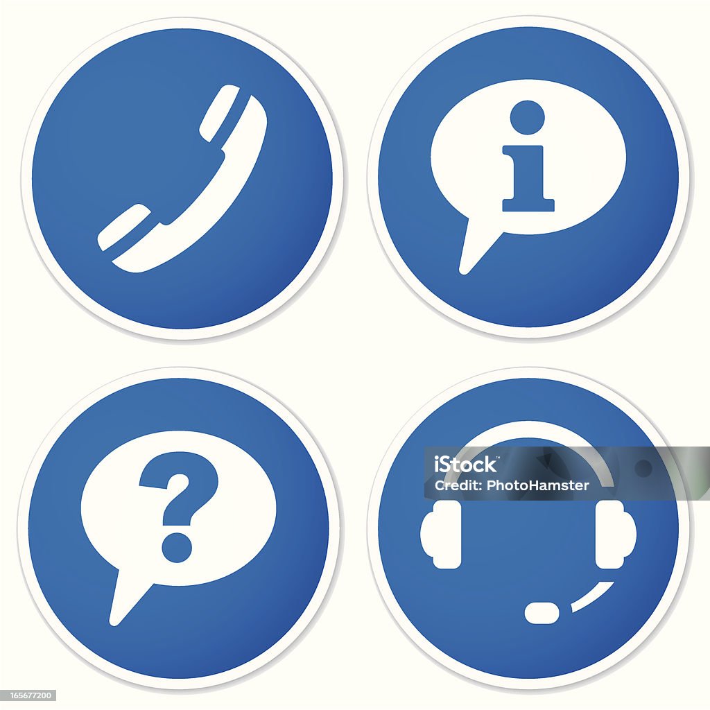 Call Center Call Queue Sticker Support Or Call Center Round Stickers Stock Illustration - Download ...