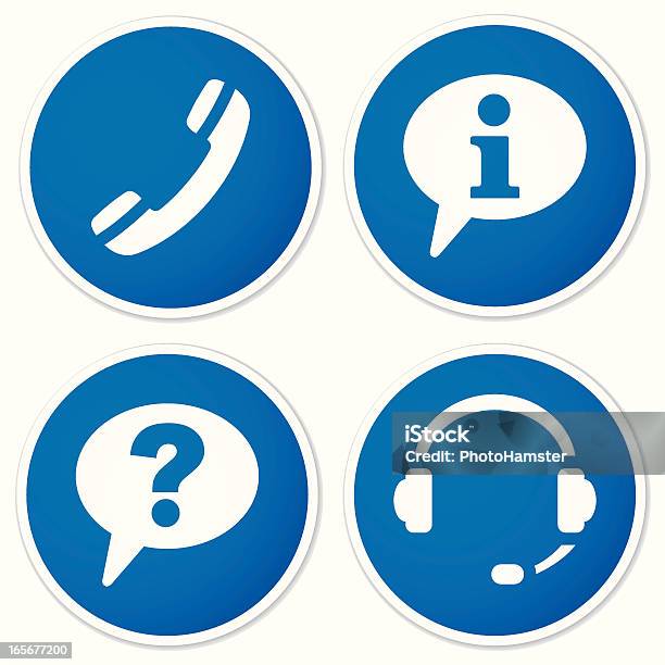 Call Center Sticker Support Or Call Center Round Stickers Stock Illustration - Download ...
