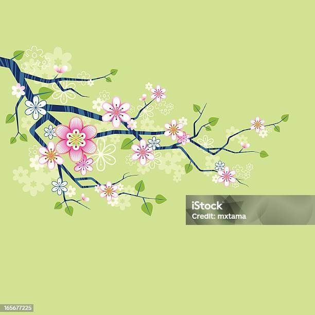 Bloom Stock Illustration - Download Image Now - Cherry Tree, Cherry Blossom, Modern