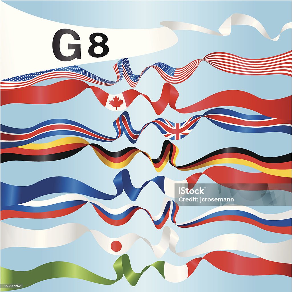 Banner Nazionale del G8 - arte vettoriale royalty-free di Bandiera del Canada