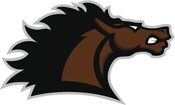 Vector illustration of Horse head mascot