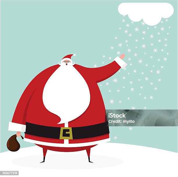 Санта Клаус — стоковая векторная графика и другие изображения на тему Санта Клаус - Санта Клаус, В стиле минимализма, Иллюстрация