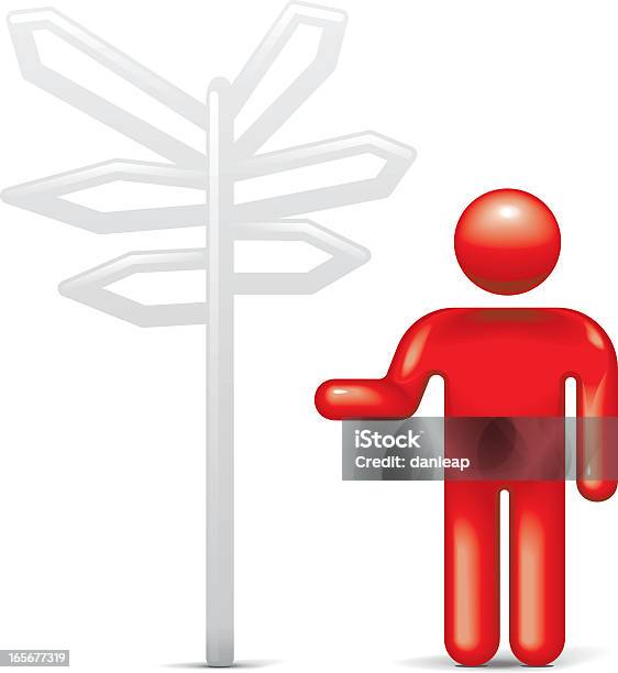 Which Direction Stickman 20 Stock Illustration - Download Image Now - Concepts, Concepts & Topics, Confusion