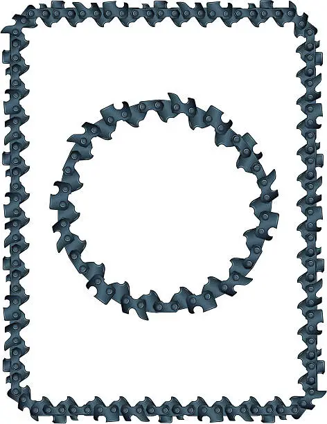 Vector illustration of Chainsaw Chain Frame Background