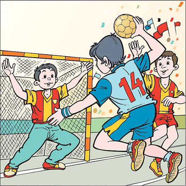 Vector illustration of handball
