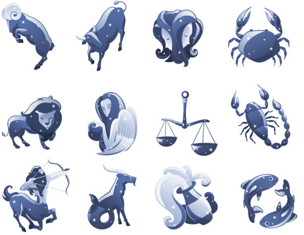 zodiac - leo stock illustrations