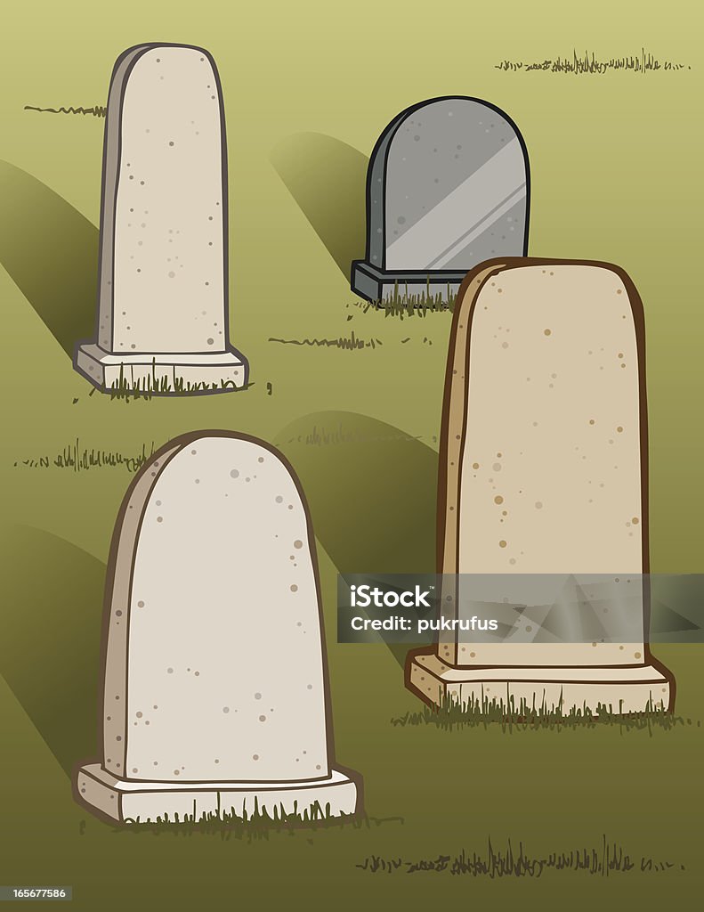 Traditionelle Headstones - Lizenzfrei Vektor Vektorgrafik