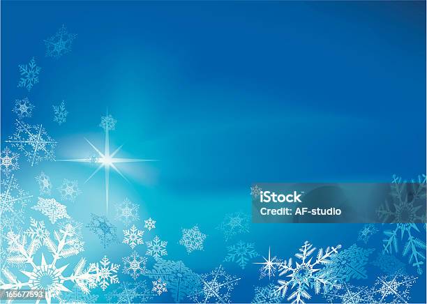 Vetores de Abstrato Fundo De Neve e mais imagens de Vector - Vector, Azul, Floco de Neve
